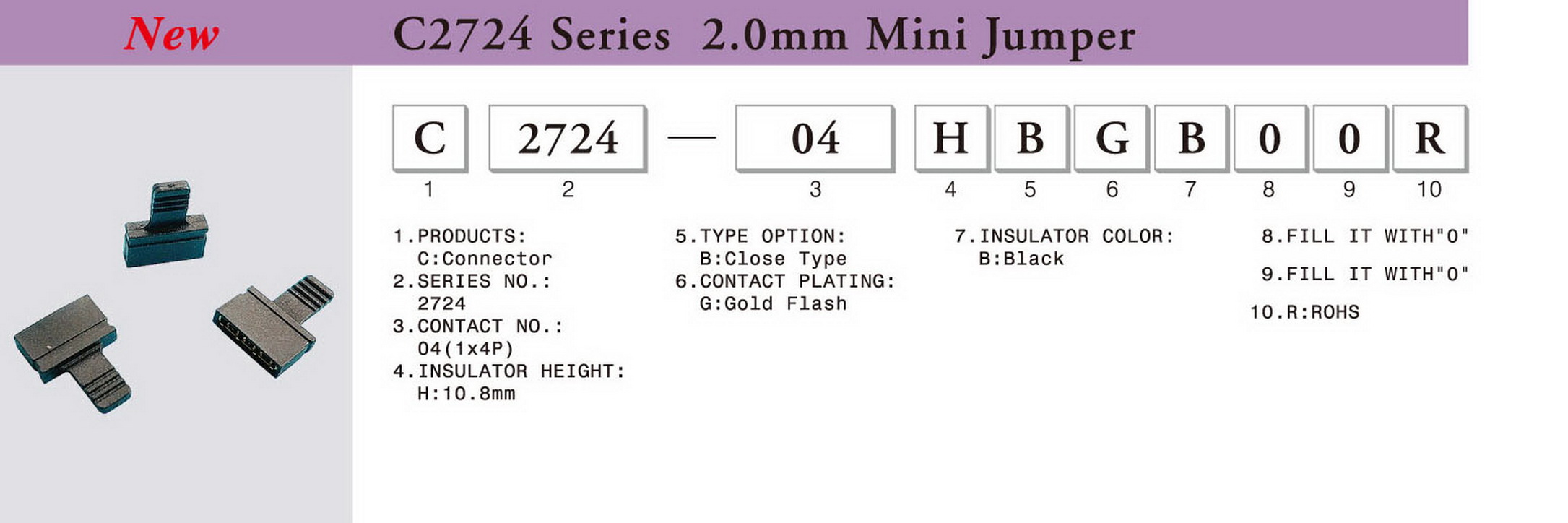 www.hsm.net.tw C2724 Series 2.0mm Mini Jumper 